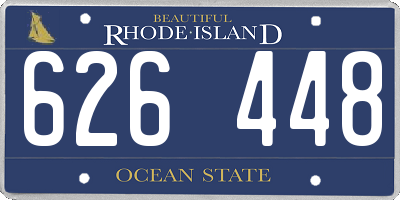 RI license plate 626448