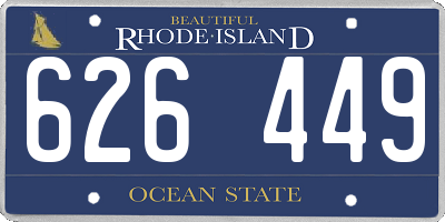 RI license plate 626449