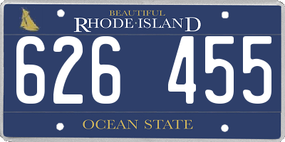 RI license plate 626455