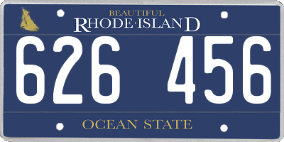 RI license plate 626456