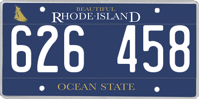 RI license plate 626458