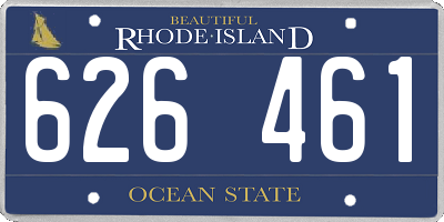 RI license plate 626461
