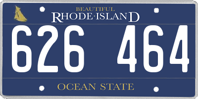 RI license plate 626464