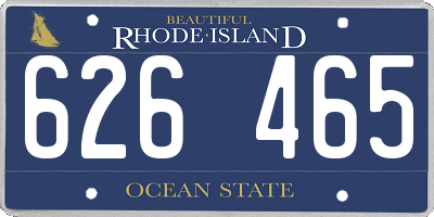 RI license plate 626465