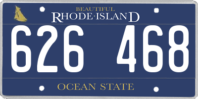 RI license plate 626468