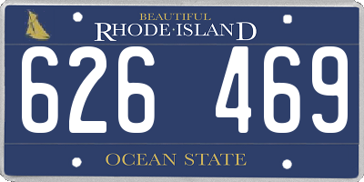RI license plate 626469