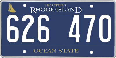 RI license plate 626470