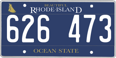 RI license plate 626473