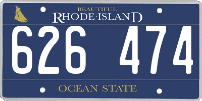 RI license plate 626474