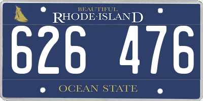 RI license plate 626476