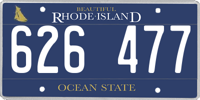 RI license plate 626477