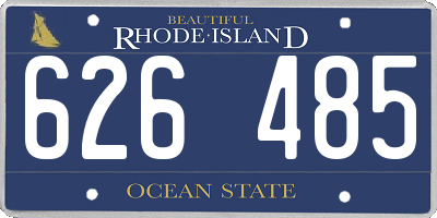 RI license plate 626485