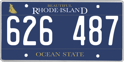 RI license plate 626487
