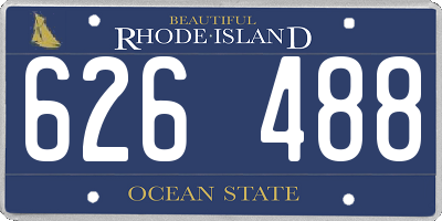 RI license plate 626488