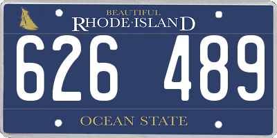 RI license plate 626489