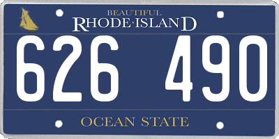 RI license plate 626490