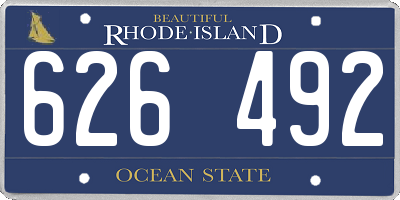 RI license plate 626492