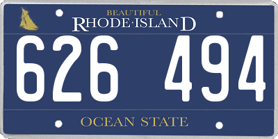RI license plate 626494