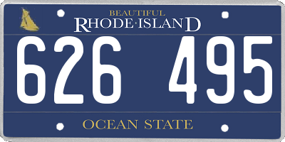 RI license plate 626495