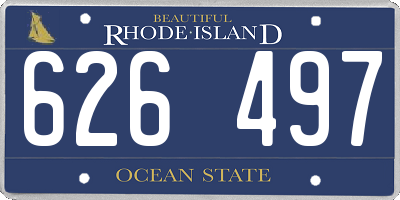 RI license plate 626497