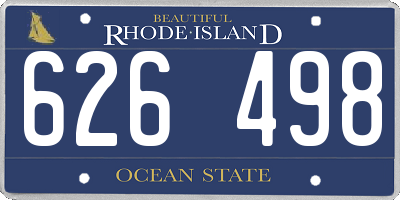 RI license plate 626498