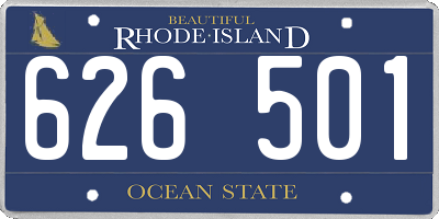 RI license plate 626501