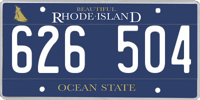 RI license plate 626504