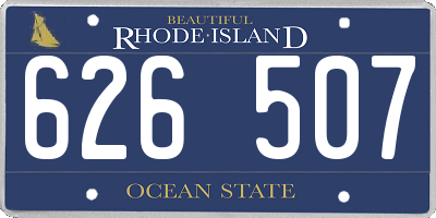 RI license plate 626507