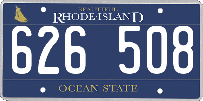 RI license plate 626508