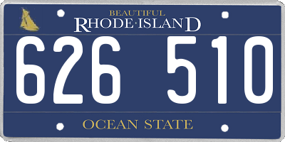 RI license plate 626510