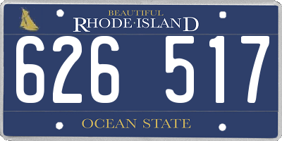 RI license plate 626517