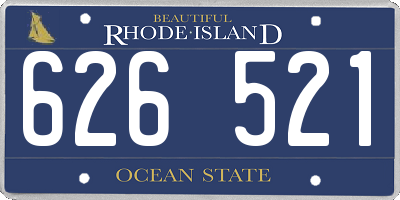 RI license plate 626521