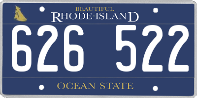 RI license plate 626522