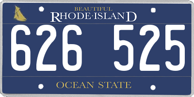 RI license plate 626525