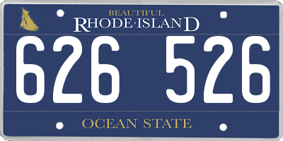 RI license plate 626526