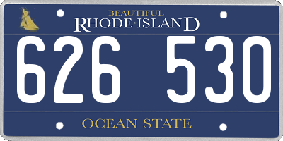 RI license plate 626530
