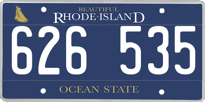RI license plate 626535
