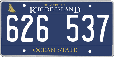 RI license plate 626537