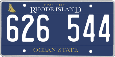 RI license plate 626544