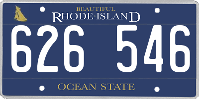 RI license plate 626546