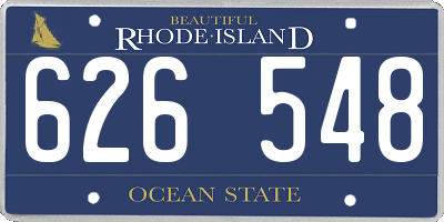 RI license plate 626548