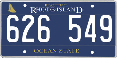 RI license plate 626549