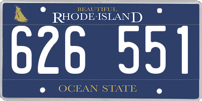 RI license plate 626551