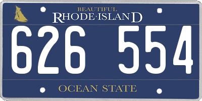 RI license plate 626554