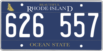 RI license plate 626557