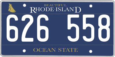 RI license plate 626558