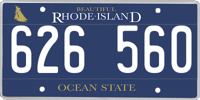 RI license plate 626560
