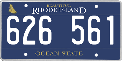 RI license plate 626561