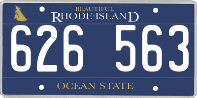 RI license plate 626563