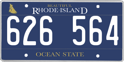 RI license plate 626564